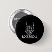 Rock on Band T-Shirts für Frauen Rock and Roll s f Button (Vorne & Hinten)