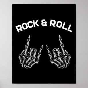 Rock on Band T-Shirts für Frauen Rock and Roll s f Poster