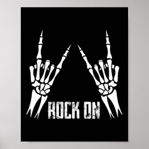 Rock on Band T-Shirts für Frauen Rock and Roll s f Poster