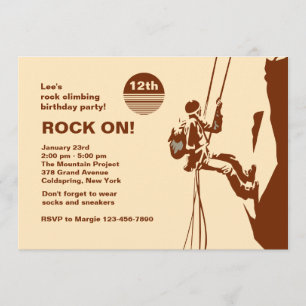 Rock On Bergsteiger-Einladung Einladung