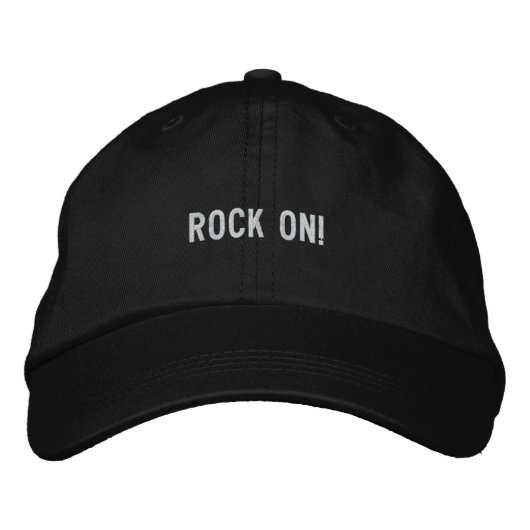 Rock On! Bestickte Kappe (Vorderseite)