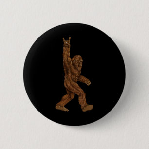 Rock On Bigfoot - Concept Buddy - Hand Drawn Sasqu Button