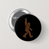 Rock On Bigfoot - Concept Buddy - Hand Drawn Sasqu Button (Vorne & Hinten)