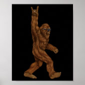 Rock on Bigfoot Sasquatch Lieben Rock und Roll Sun Poster (Vorne)