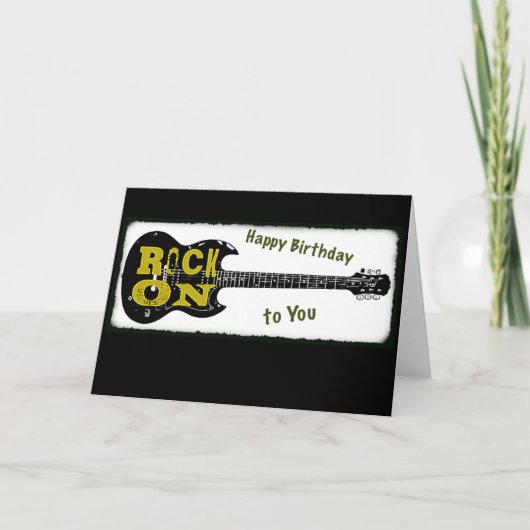 Rock on Birthday Card Karte (Vorderseite)