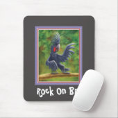 Rock on Bro Black Palm Cockatoo Mousepad (Mit Mouse)