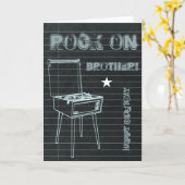 Rock on Brother! Happy Birthday Card Karte (Gelbe Blume)