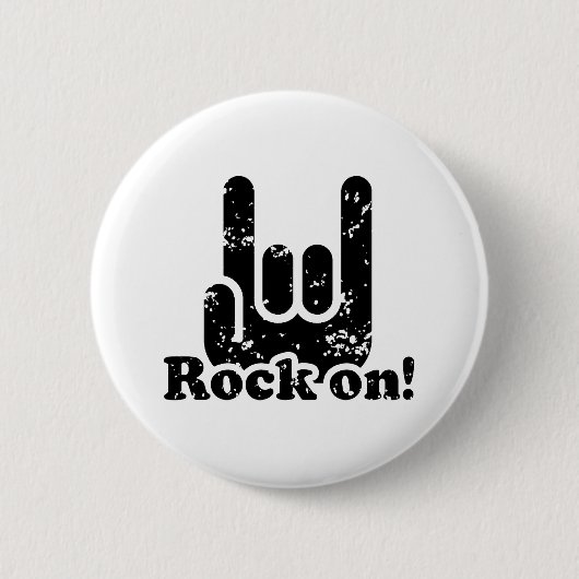 Rock On Button (Vorderseite)