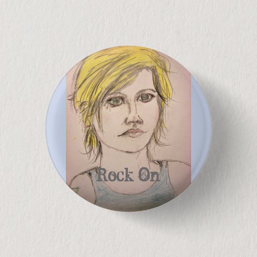 Rock On Button (Vorderseite)