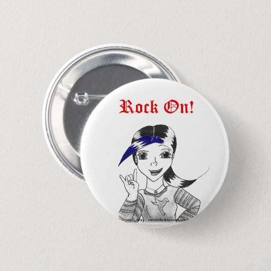 Rock On! Button (Vorne & Hinten)