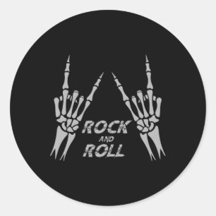 Rock on Bynd T-Shirts für Frauen Rock and Roll s f Runder Aufkleber