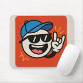 Rock on - Cartoon Sticker 😎 Mousepad (Mit Mouse)