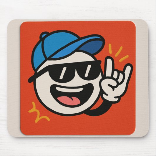 Rock on - Cartoon Sticker 😎 Mousepad (Vorne)