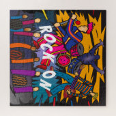Rock on Colorful Band Konzert Puzzle (Horizontal)