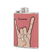 ROCK On custom color & monogram flask Flachmann (Links)