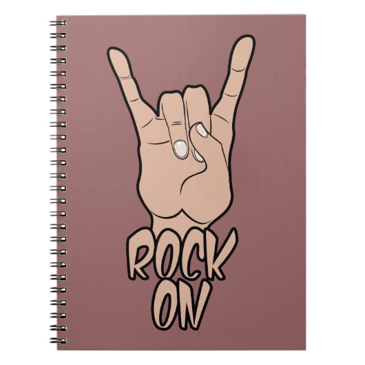 ROCK ON custom color notebook Notizblock (Vorderseite)