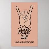 ROCK ON custom color poster (Vorne)