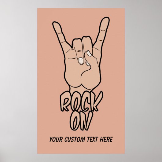 ROCK ON custom color poster (Vorne)