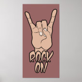 ROCK ON custom color poster (Vorne)