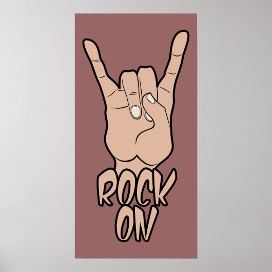ROCK ON custom color poster (Vorne)