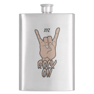 ROCK On custom monogram flask Flachmann