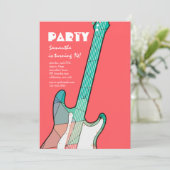 Rock On Einladung (Stehend Vorderseite)