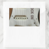Rock on Electric Guitar Rechteckiger Aufkleber (Tasche)