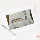 Rock on Electric Guitar Rechteckiger Aufkleber (Umschlag)