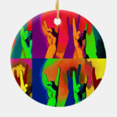 Rock on Everybody - You Rock Hand Signs Keramik Ornament (Hinten)