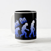 Rock on Evolution Rock Blue Logo Tasse (Vorderseite Links)