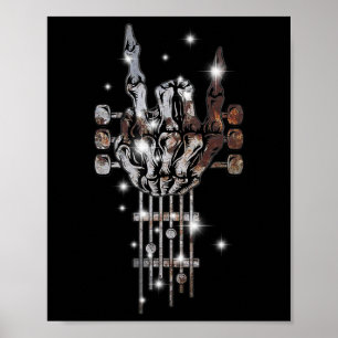Rock on Gitarre Neck Konzert Bynd T-Shirts für Fra Poster