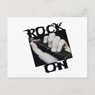 Rock on Gitarre Player Postkarte