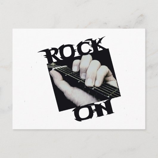 Rock on Gitarre Player Postkarte (Vorderseite)
