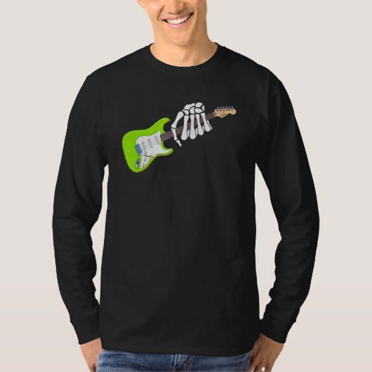 Rock On Guitar Neck - With A Sweet Rock & Roll Ske T-Shirt (Vorderseite)