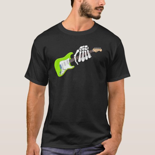 Rock On Guitar Neck - With A Sweet Rock & Roll Ske T-Shirt (Vorderseite)
