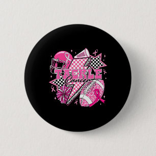 Rock on Halloween Kegelmuster Skeletthand Button
