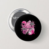Rock on Halloween Kegelmuster Skeletthand Button (Vorne & Hinten)