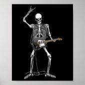 Rock on Halloween Skeleton Gitarrist Rock and Roll Poster (Vorne)