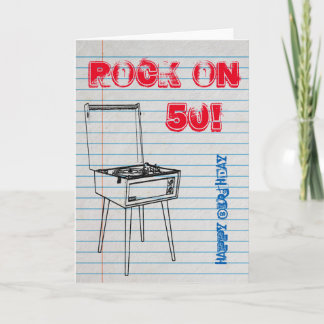 Rock On! Happy 50. Geburtstagskarte Karte