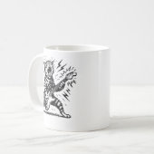 Rock On Heavy Metal Gitarrenkatze Kaffeetasse (Vorderseite Links)