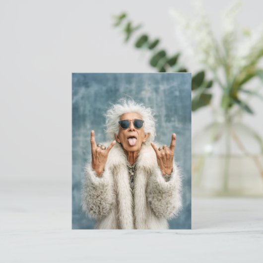 Rock On in Style Postkarte (Stehend Vorderseite)