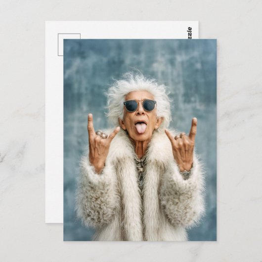 Rock On in Style Postkarte (Vorne/Hinten)