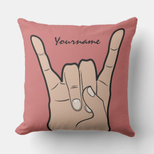 ROCK ON individuelle Name & color throw Kissen Für Draußen