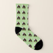 Rock On Kack Emoji Green Socks Socken (Links - Innen)
