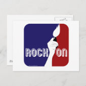Rock-On-Logo Postkarte (Vorne/Hinten)