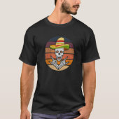 Rock On Mexican Skeleton Sombrero Dia De Los Muert T-Shirt (Vorderseite)