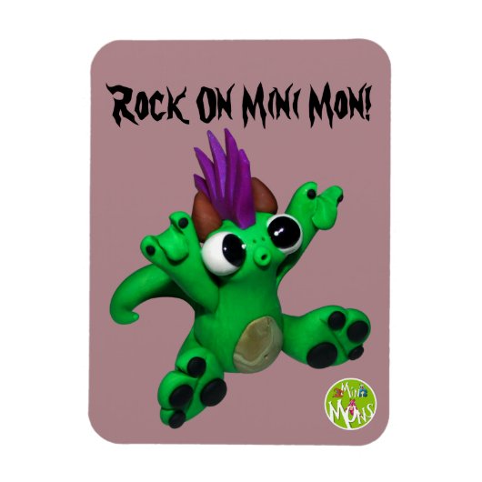 Rock on Mini Mon Magnet (Vertikal)