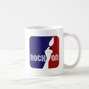 Rock On Musik Sport Fette Spaß Logo Design Kaffeetasse