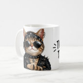 Rock On! – Personalized Rock Cat Kaffeetasse (Vorderseite Links)