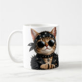 Rock On! – Personalized Rock Cat Kaffeetasse (Links)